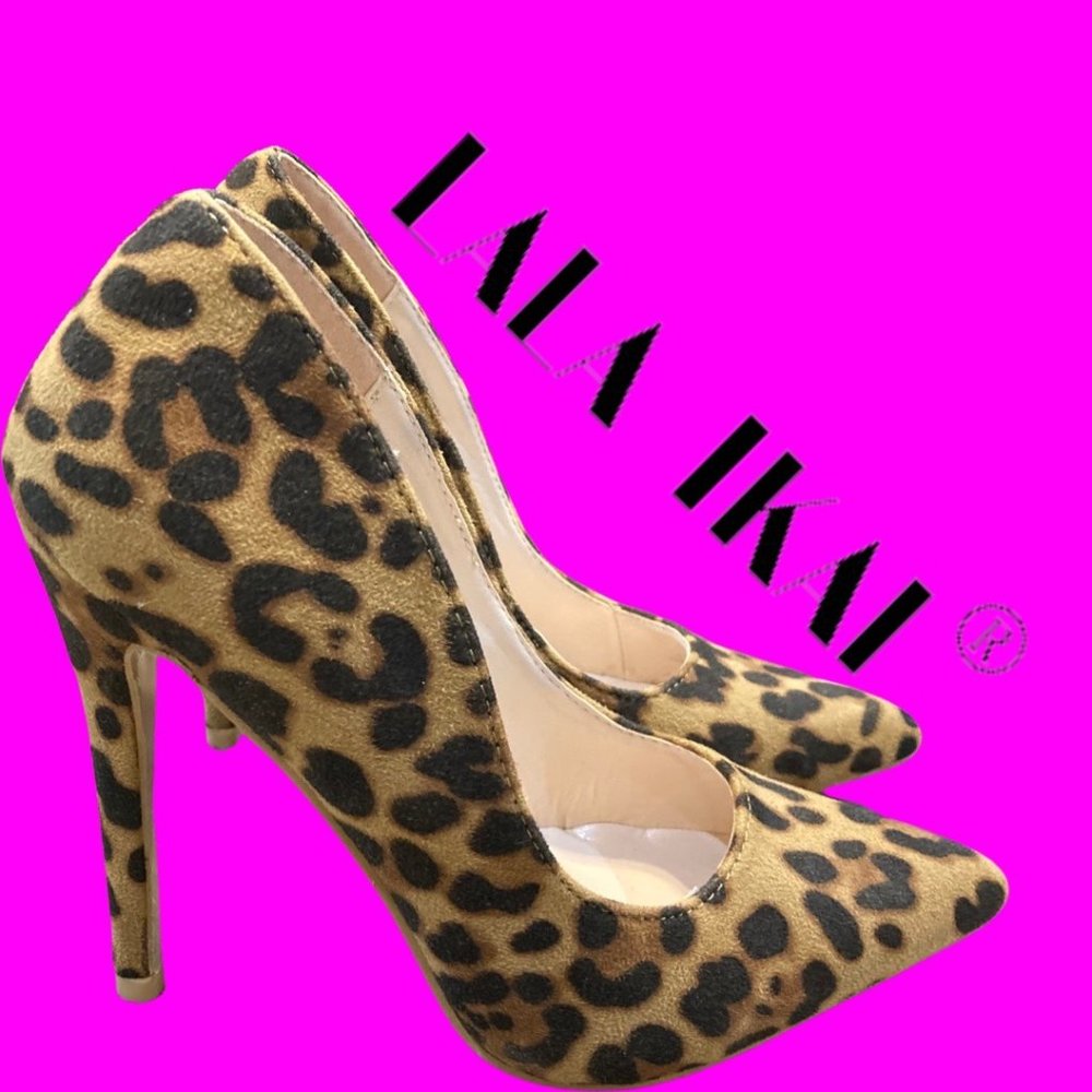 Lala Ikai leopard high heels
